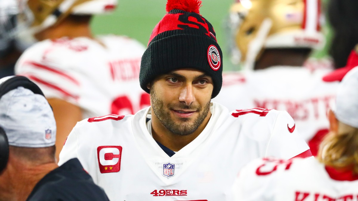 Which 49ers QB Will Start Week 1? Odds For Jimmy Garoppolo vs. Trey Lance article feature image