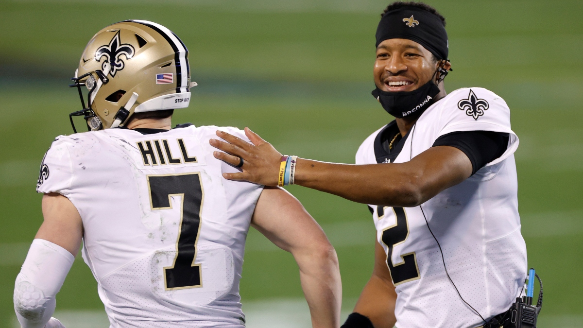 Which Saints QB Will Start Week 1? Odds For Jameis Winston vs. Taysom Hill article feature image