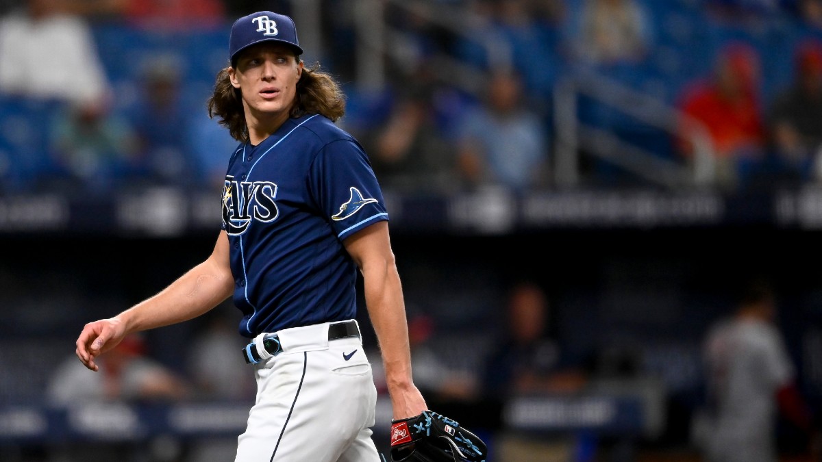 How Tyler Glasnow’s Injury Impacts the Rays’ Projected Wins, Playoff Odds, World Series Odds & More article feature image
