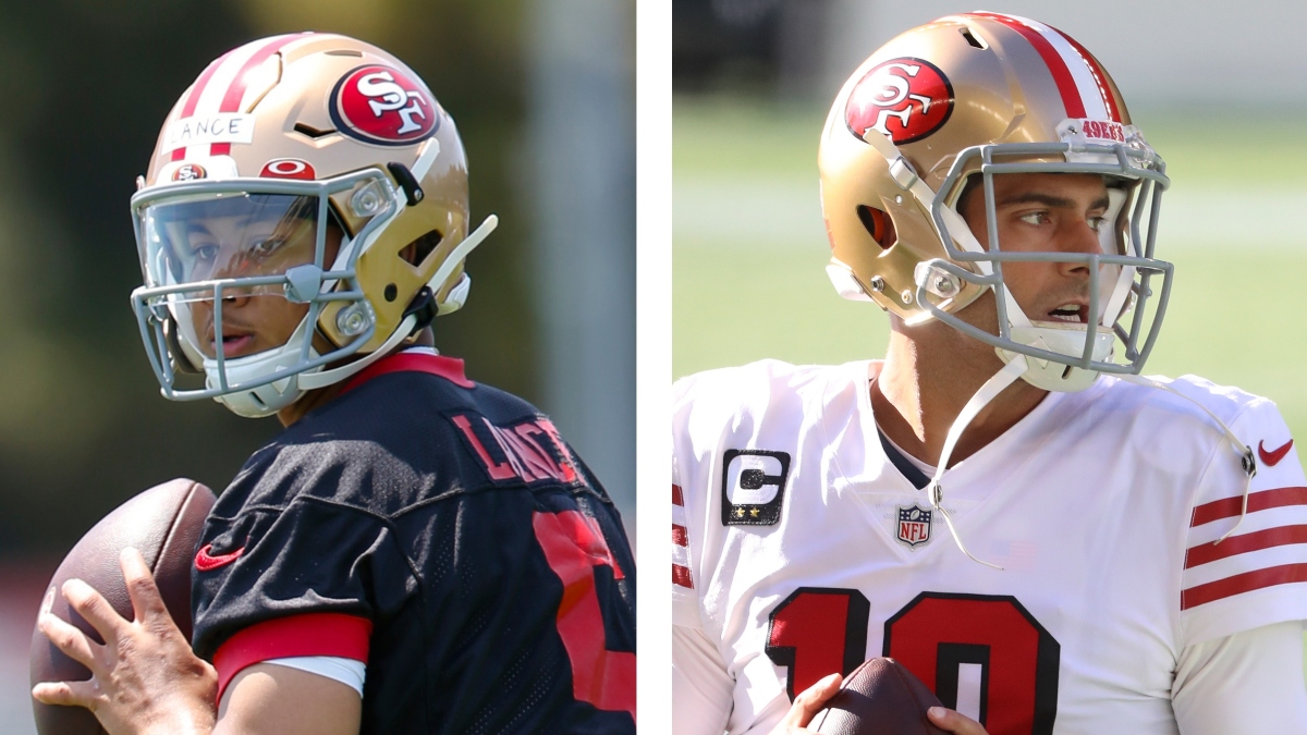 Trey Lance or Jimmy Garoppolo? How To Bet the 49ers’ Starting QBs For Week 1 article feature image