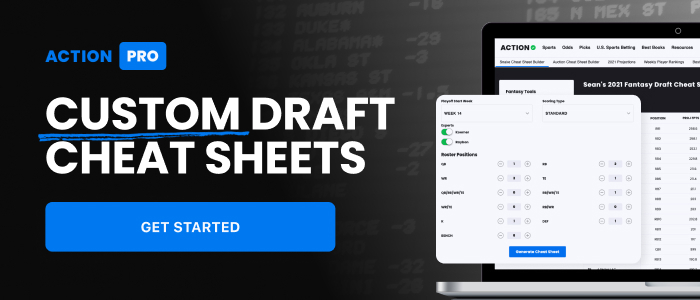 fantasy draft cheat sheets 2022