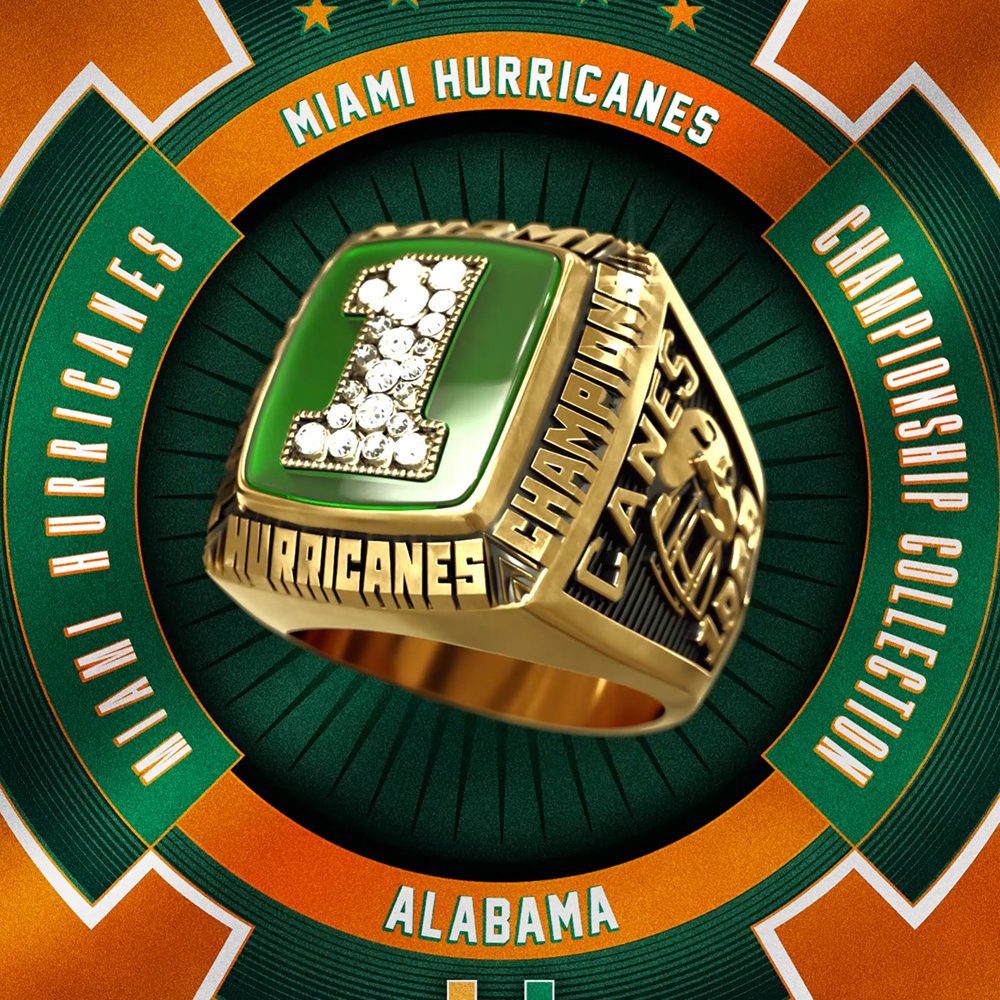 miami hurricanes-canes vault-1989 National Championship-Ring