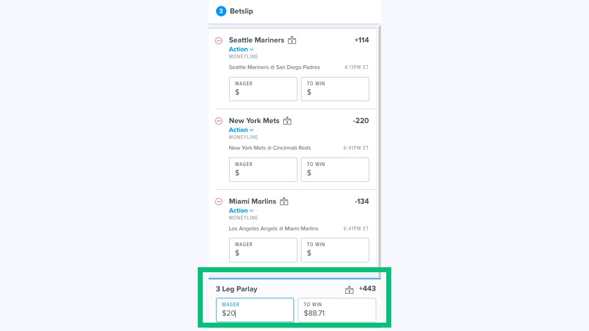 how to do parlay on fanduel