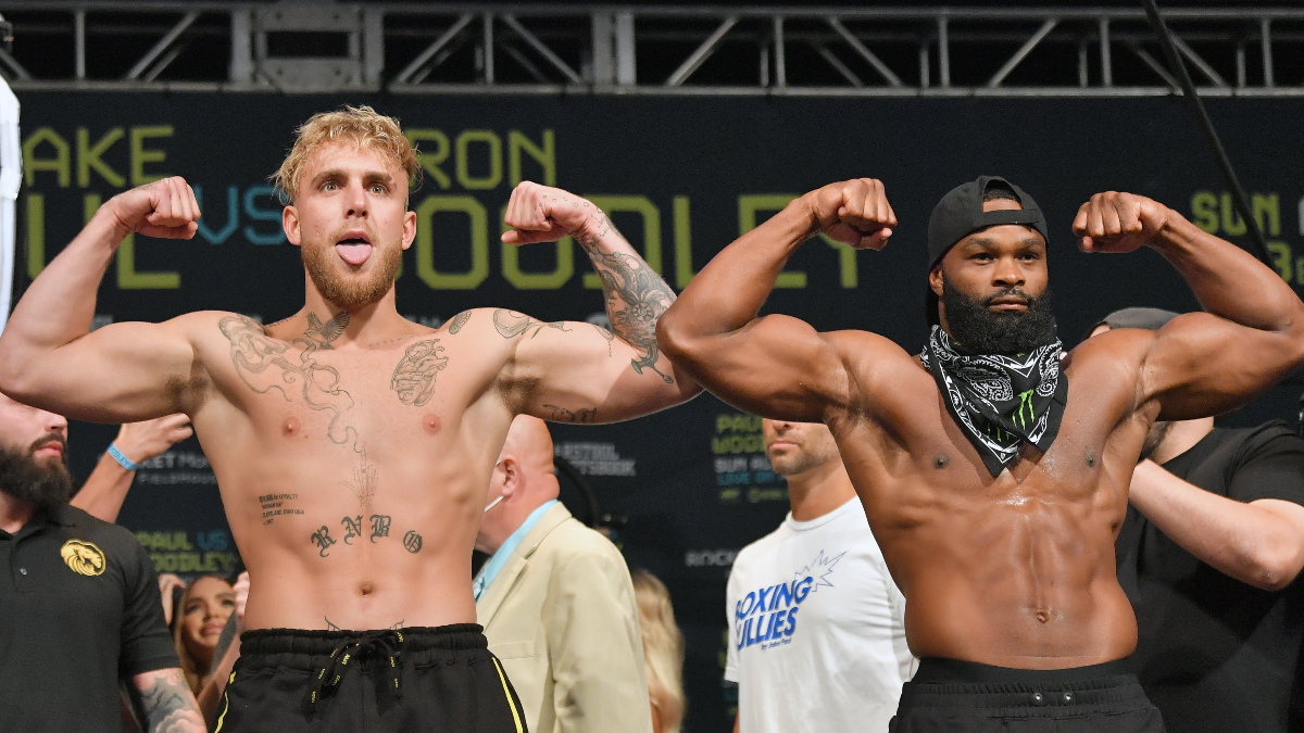 Updated Jake Paul vs. Tyron Woodley II Odds: Paul the -310 Favorite in Boxing Rematch article feature image