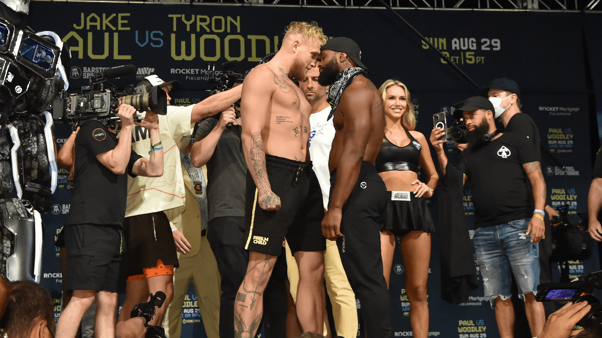 Jake Paul vs. Tyron Woodley Market Report: Bets Favor UFC Star in Sunday’s Boxing Match article feature image