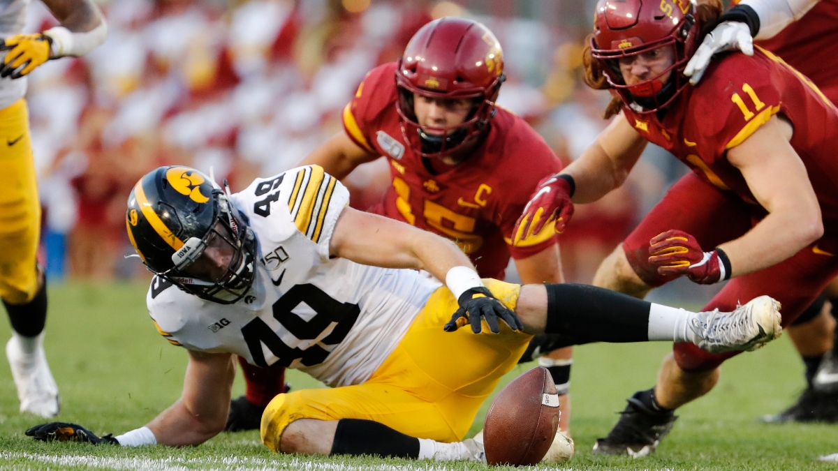 Iowa vs. Iowa State Odds, Promo: Bet $20, Win $250 if Either Team Scores a Touchdown! article feature image
