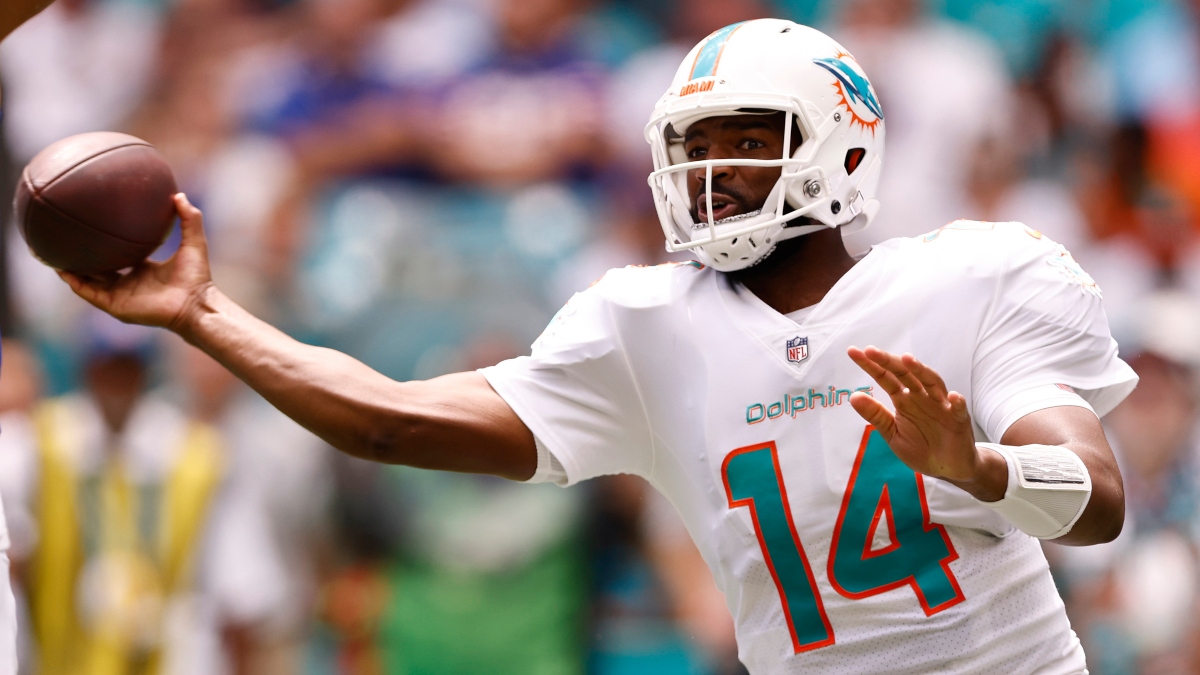 Dolphins vs. Raiders NFL Betting Model Prediction, Pick: How To Bet Sunday’s Week 3 Game With Jacoby Brissett Starting article feature image