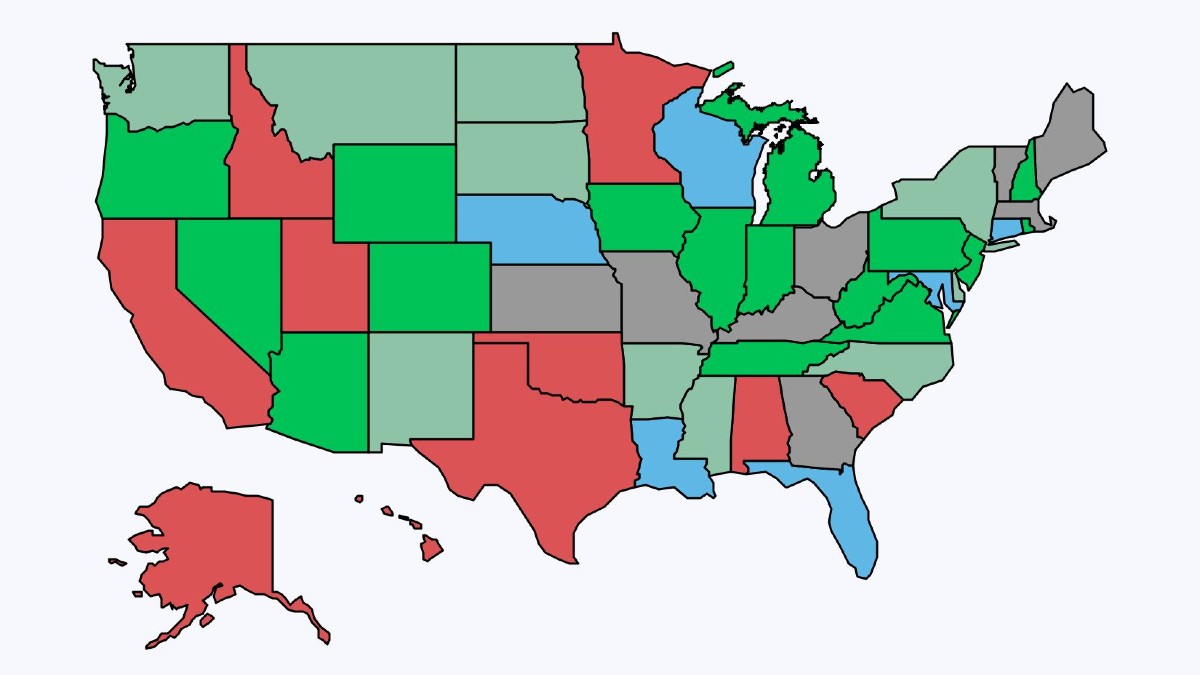 Where Is Sports Betting Legal Projections For All 50 States The Action Network