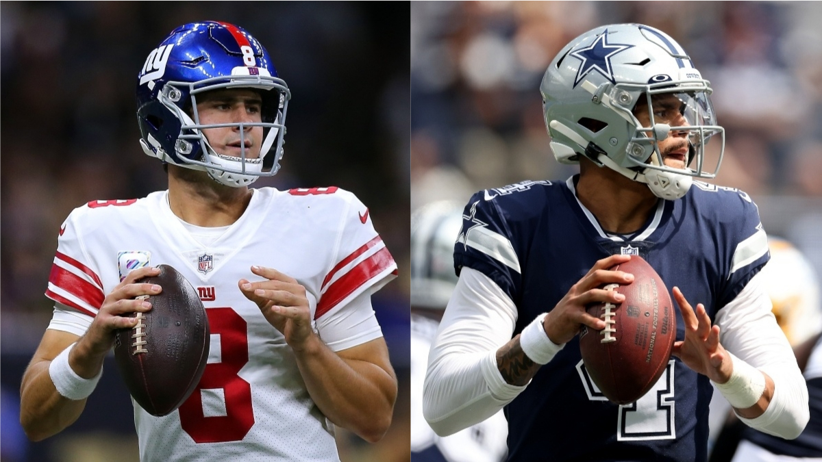 Giants vs. Cowboys Odds, Promos: Win $200 if Jones or Prescott Throws for 1+ Yard, and More! article feature image