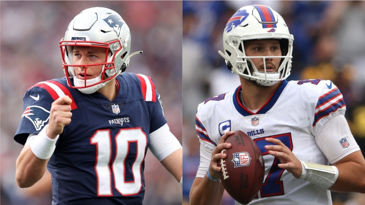 Bills vs. Patriots Odds, Promo: Bet $50, Win $300 if Allen or Jones Completes a Pass! article feature image