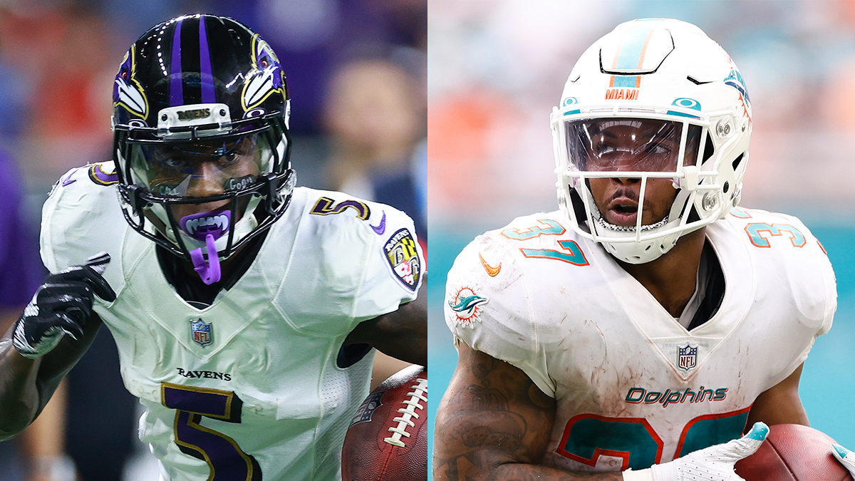 NFL Props: Marquise Brown, Myles Gaskin, More Picks For Ravens-Dolphins On Thursday Night Football PrizePicks article feature image