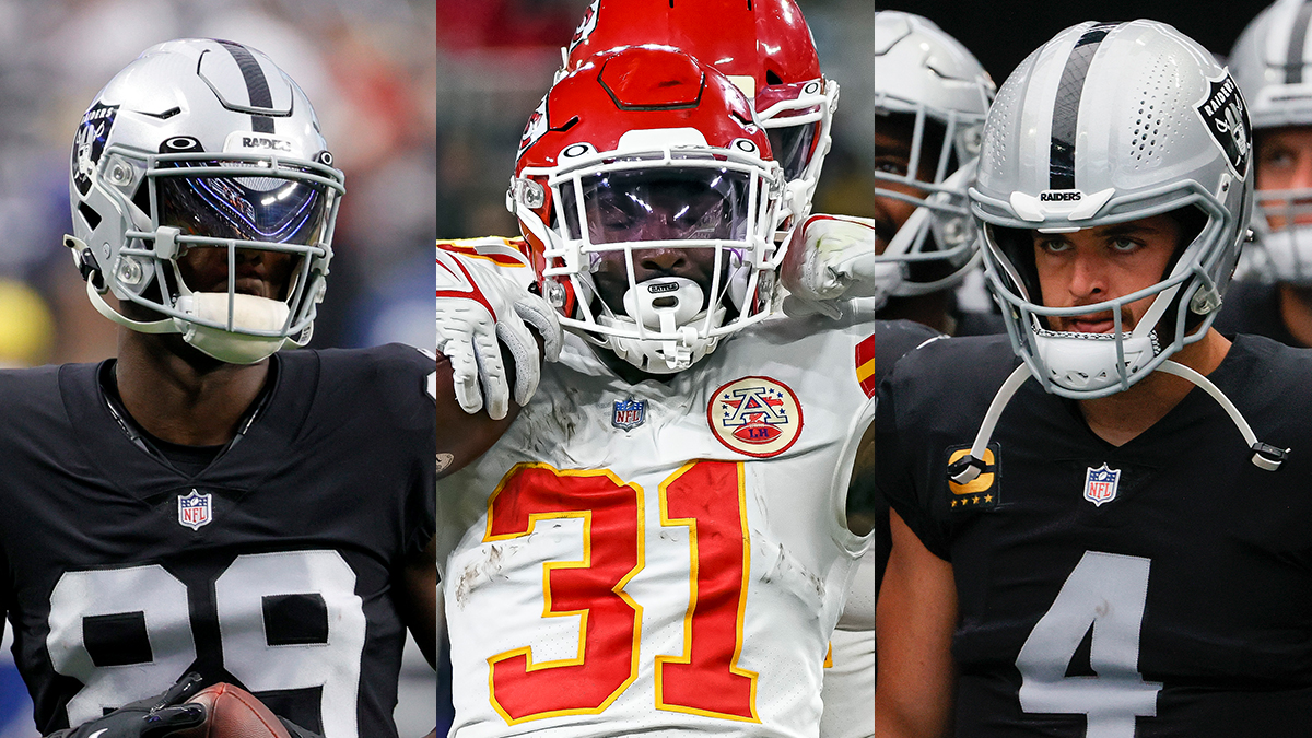NFL Player Props: Derek Carr, Bryan Edwards, Darrel Williams, More Picks For Chiefs-Raiders On Sunday Night article feature image
