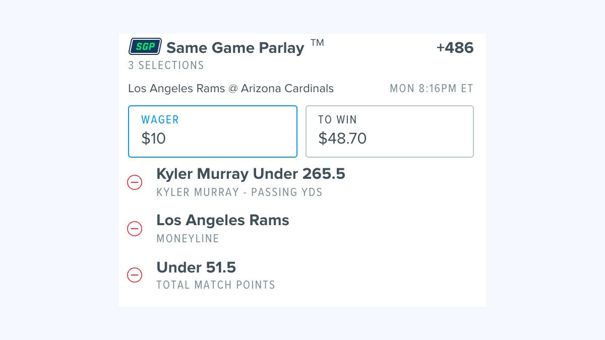 how to play same game parlay on fanduel