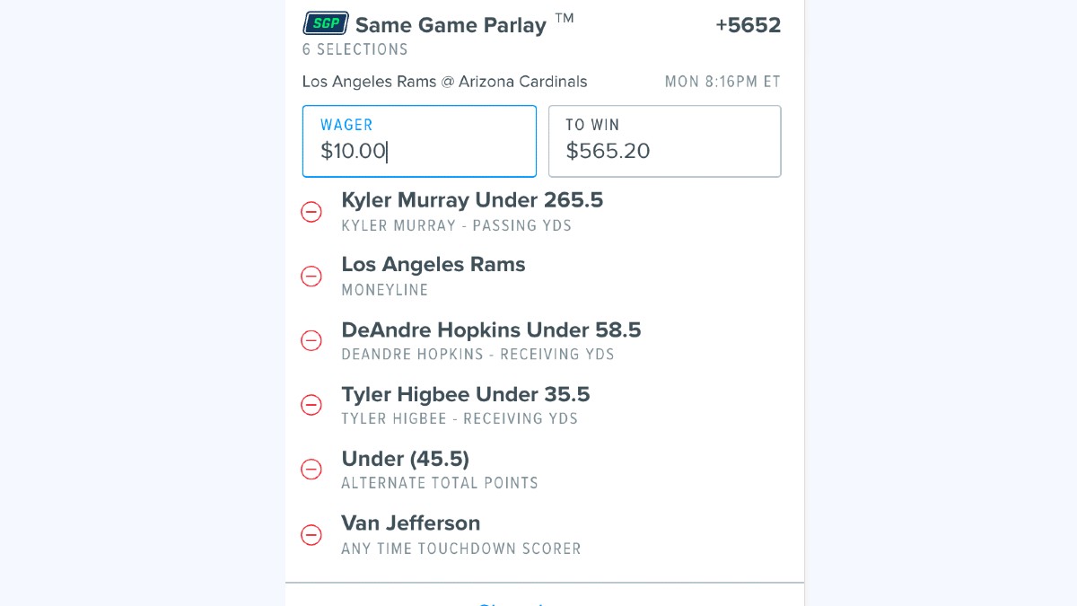 How To Bet The  TNF Same Game Parlay on DraftKings