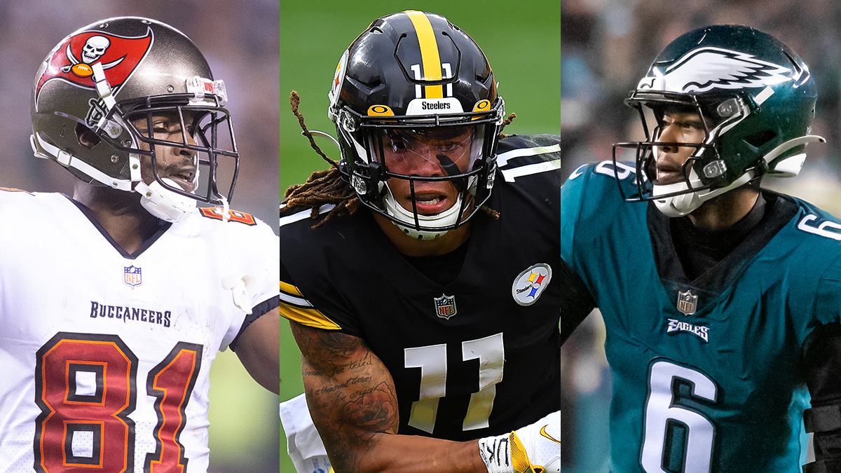 Antonio Brown, Chase Claypool, DeVonta Smith, Christian Kirk, More Expert Fantasy Start/Sit Advice For WRs article feature image