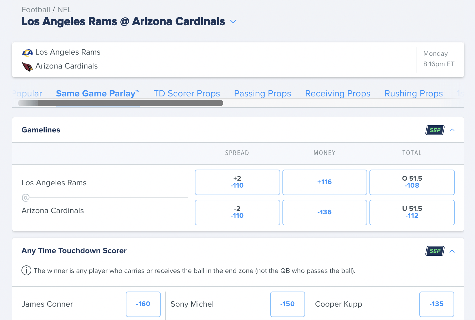 How To Bet The  TNF Same Game Parlay on DraftKings