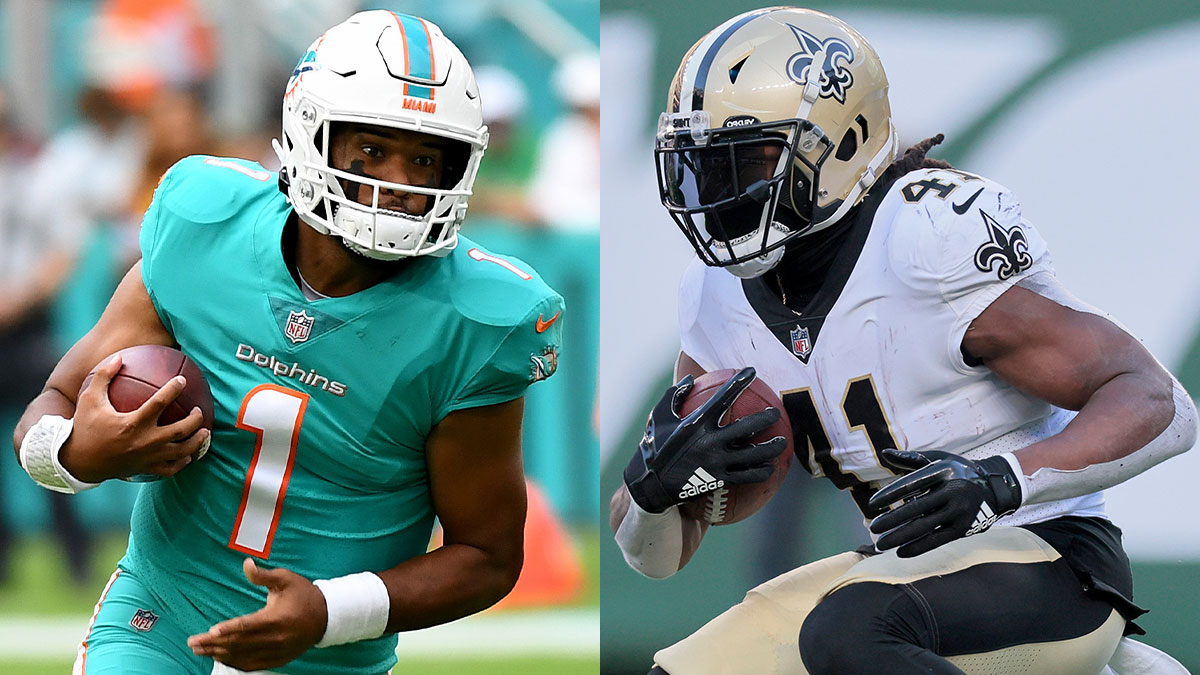 NFL Props For Dolphins-Saints: A Tua Tagovailoa Over & Alvin Kamara Under For Monday Night Football Week 16 article feature image