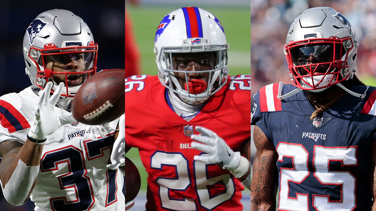 NFL Playoff Props: Damien Harris, Devin Singletary, Brandon Bolden Are NFL Wild Card Picks For Patriots-Bills article feature image