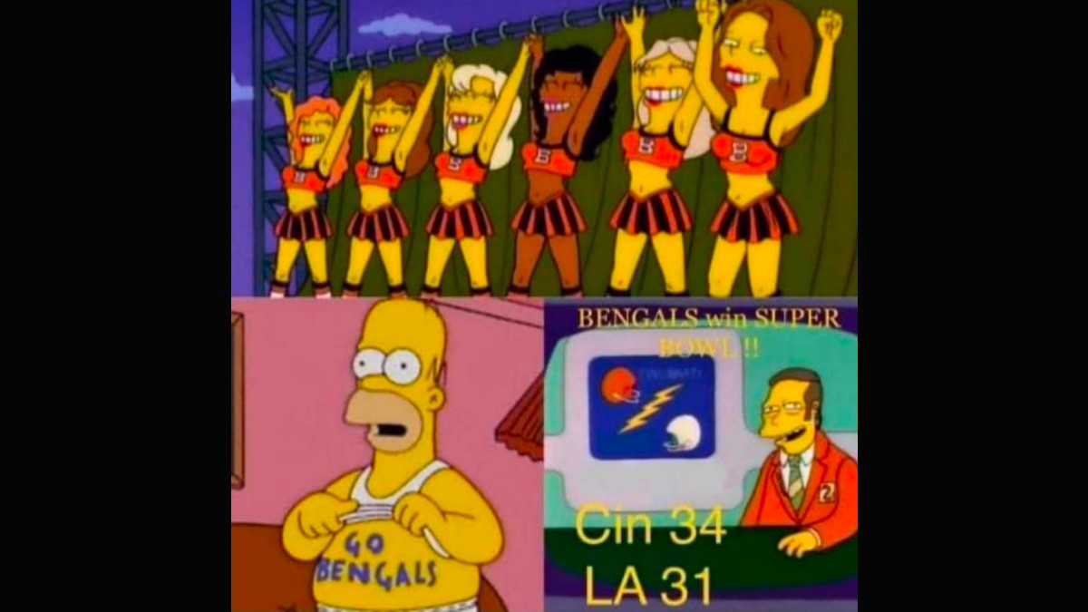 simpsons bengals and rams super bowl
