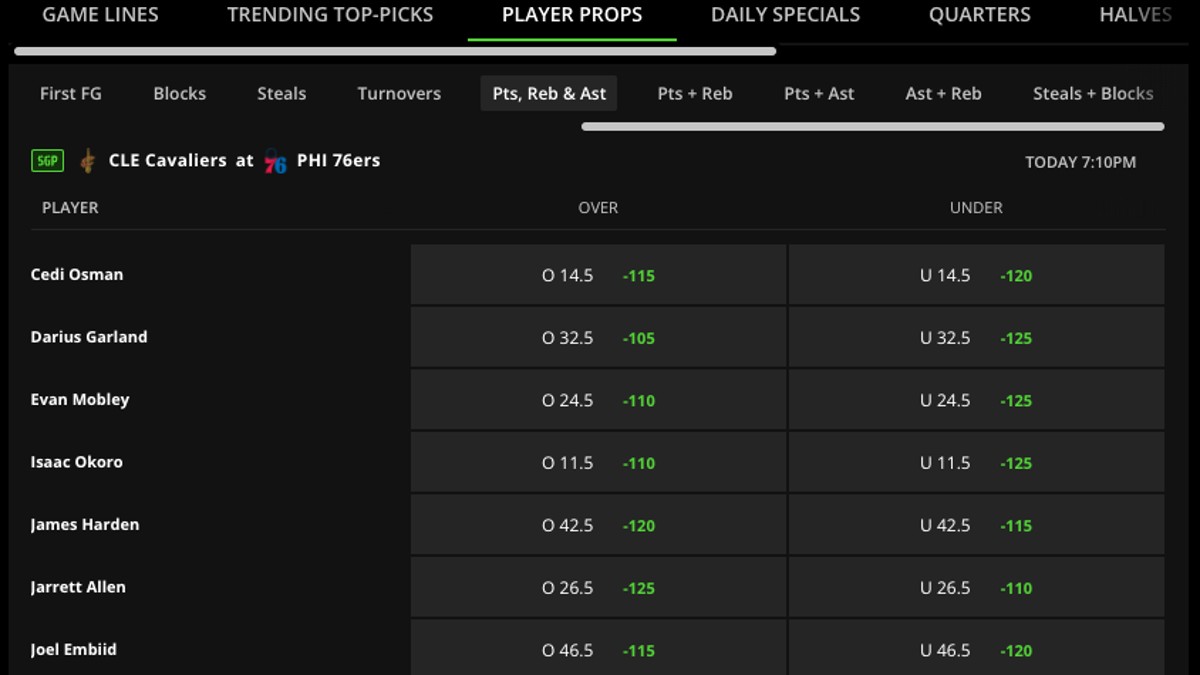 Player Props: Odds, Lines, Futures & Bets