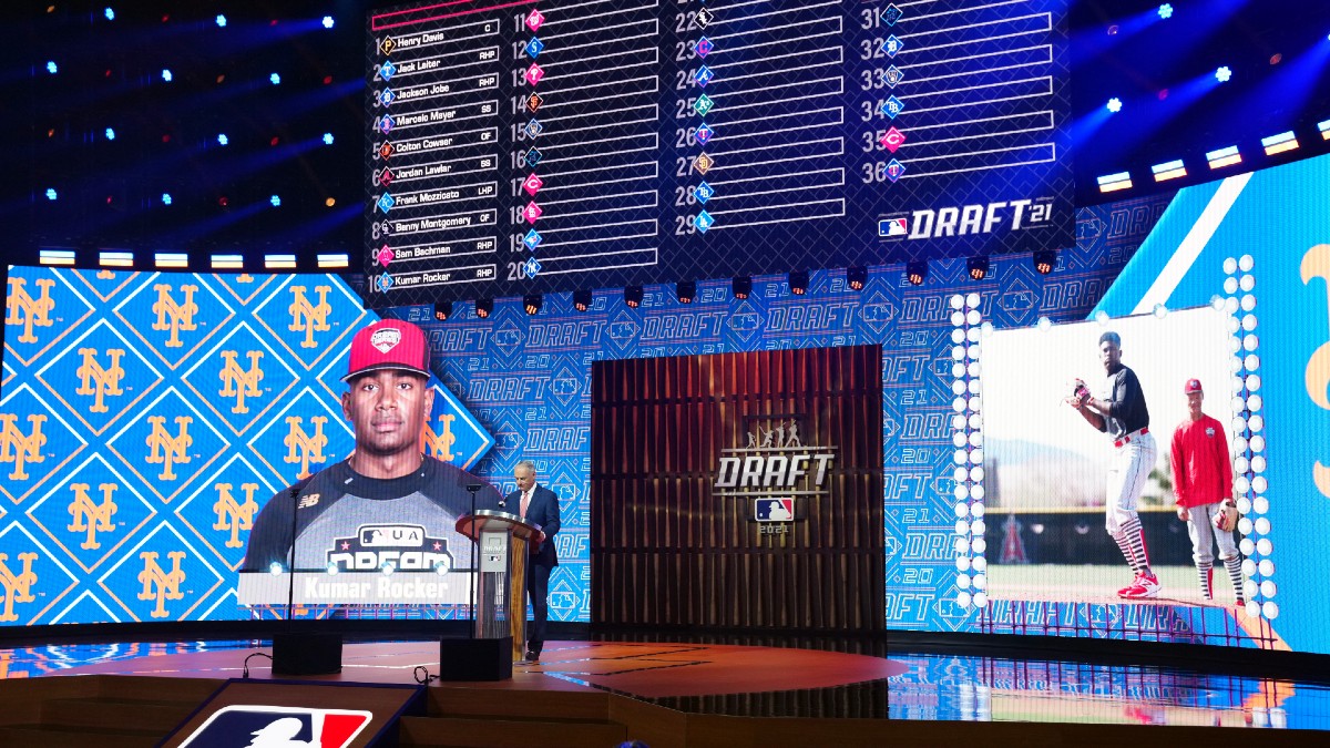 2022 MLB Draft Odds, Picks, Predictions: Best Bets for Druw Jones, Kumar Rocker and More article feature image
