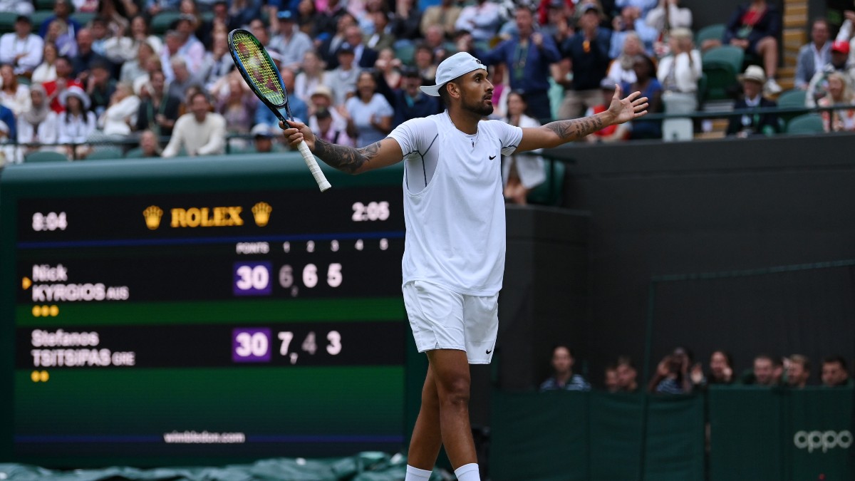 Resetting the Wimbledon Futures Market Following Nick Kyrgios’ Win Over Stefanos Tsitsipas article feature image