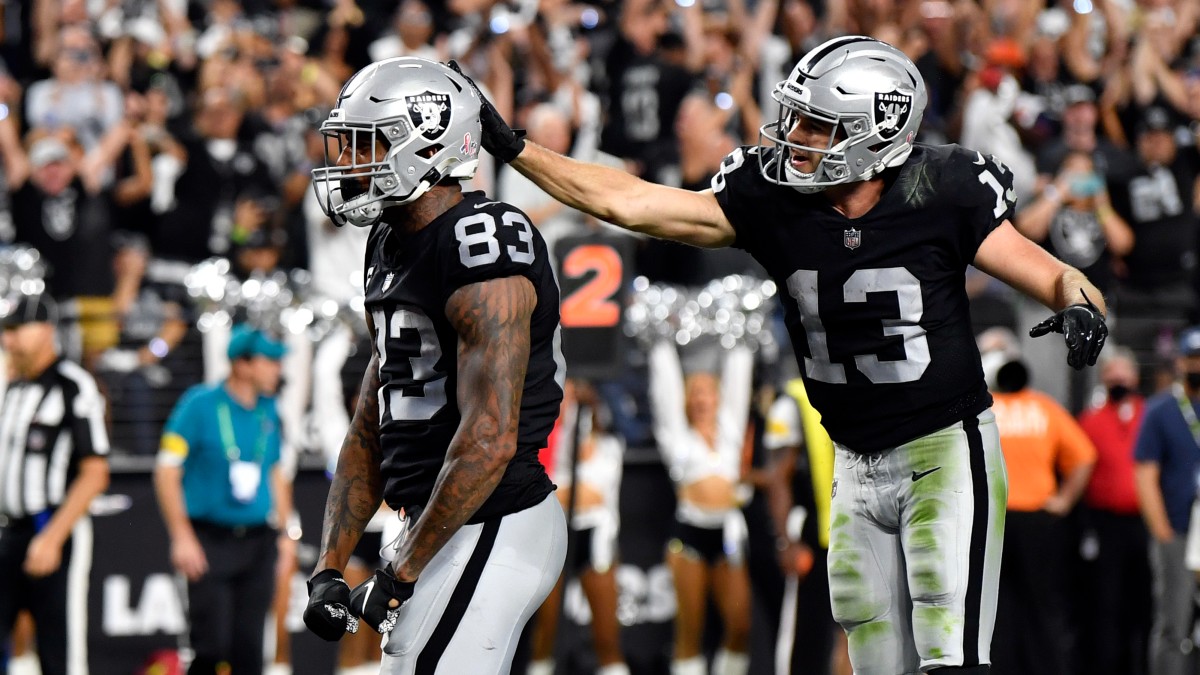 Hunter Renfrow, Foster Moreau Fantasy Football Impact With Darren Waller Questionable for Week 1 article feature image