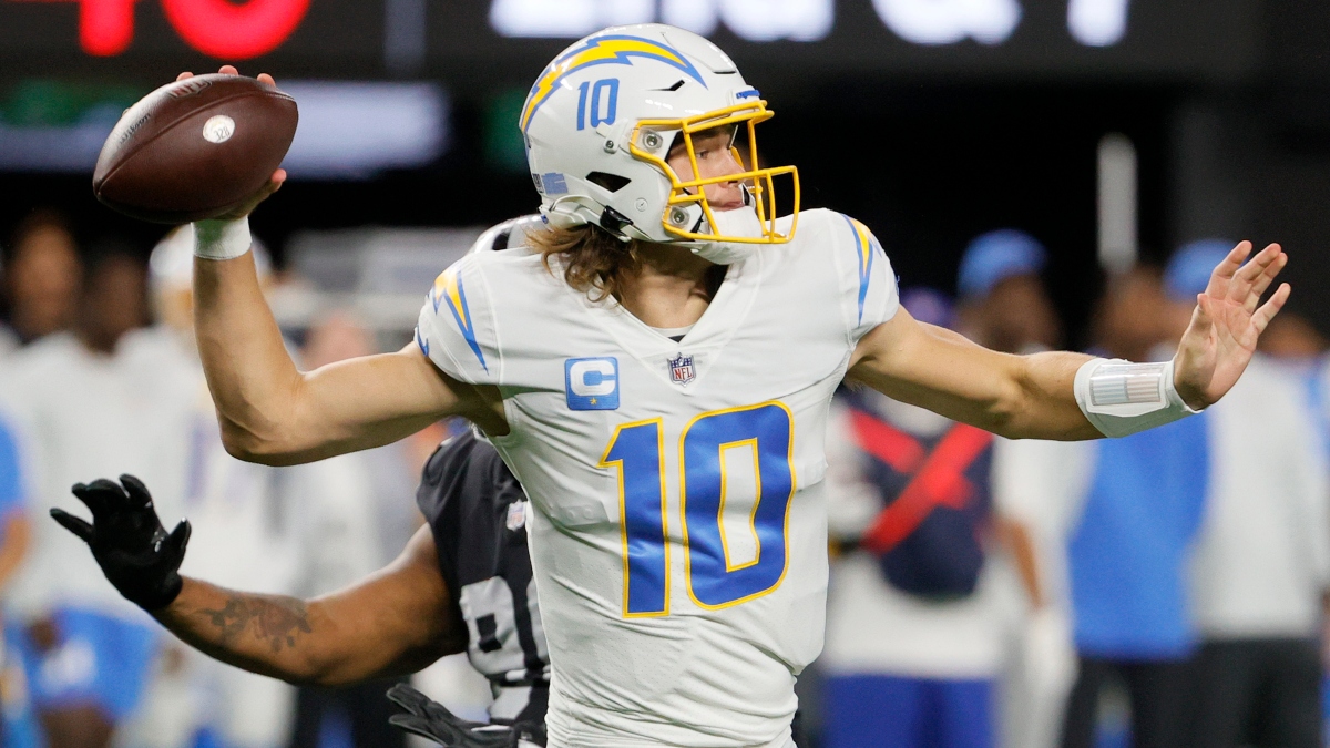 NFL Predictions for Week 1 Late Slate: Raiders vs. Chargers, Giants vs. Titans Popping as Sharp Sunday Bets article feature image