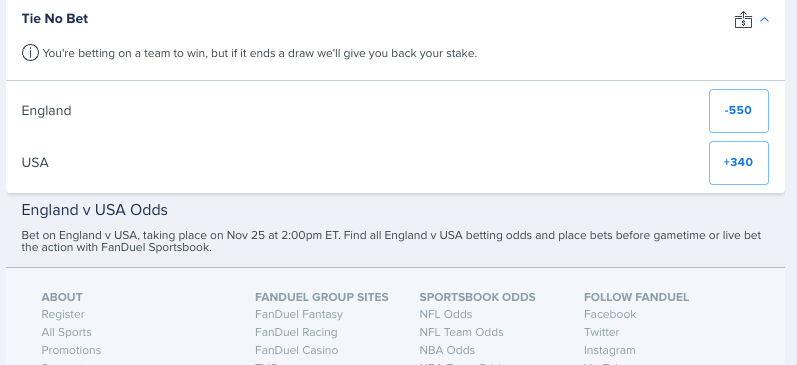bets push gambling meaning in english
