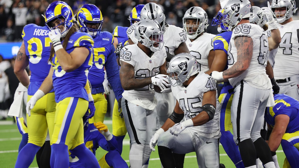NFL Live Betting Week 14: How We’re Live Betting Raiders-Rams on Thursday Night Football article feature image
