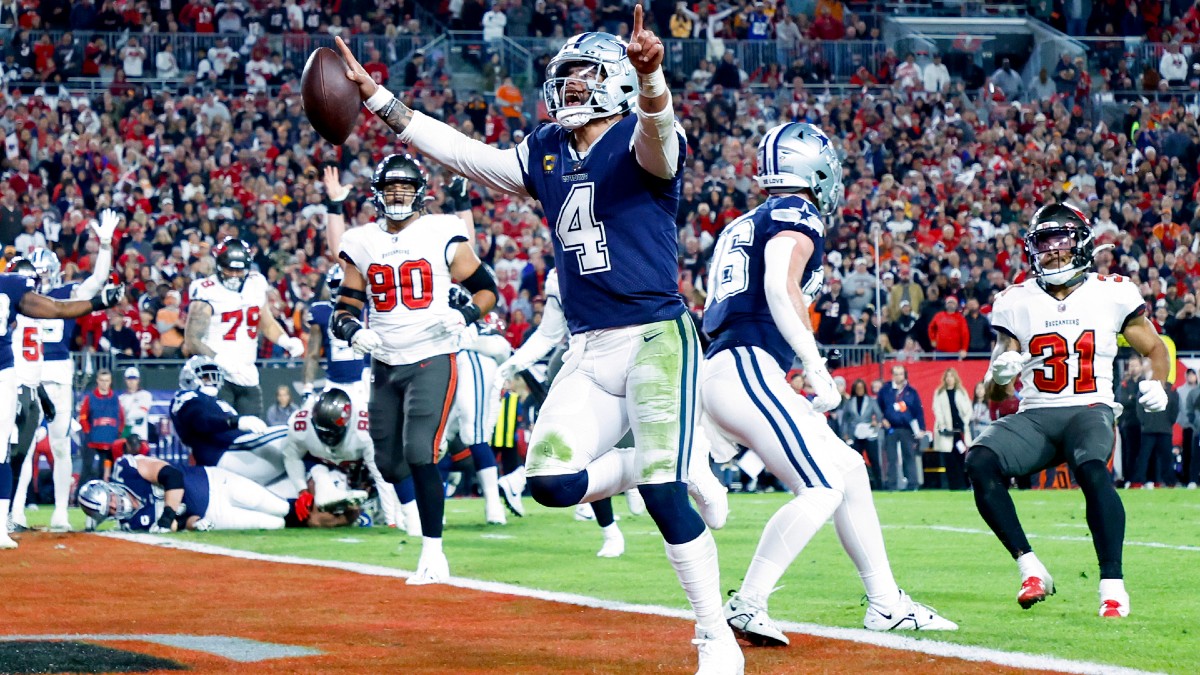 NFL Wild Card Live Betting : How We’re Live Betting Cowboys vs Bucs on Monday Night Football article feature image