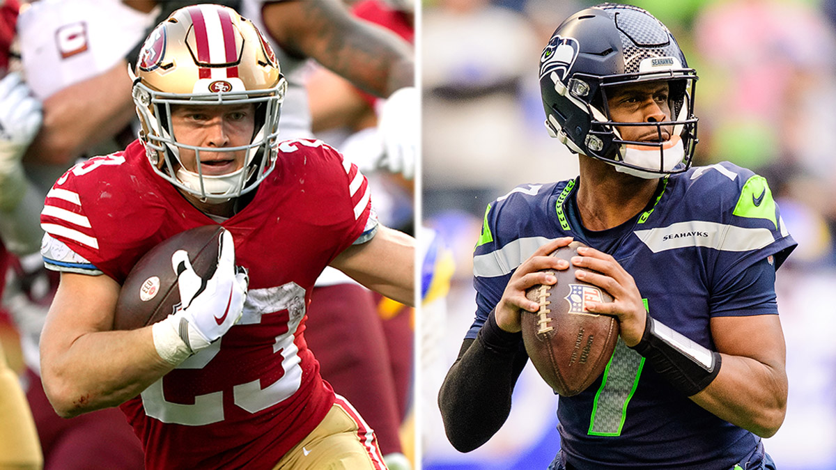 Seahawks vs 49ers Player Prop Picks: Christian McCaffrey, Geno Smith article feature image