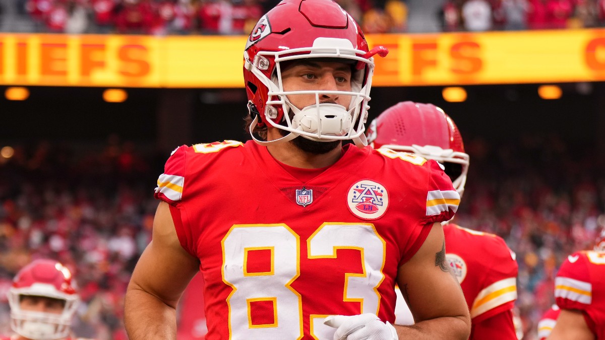 Noah Gray Props: Fade This TE in Chiefs vs. Eagles Super Bowl article feature image