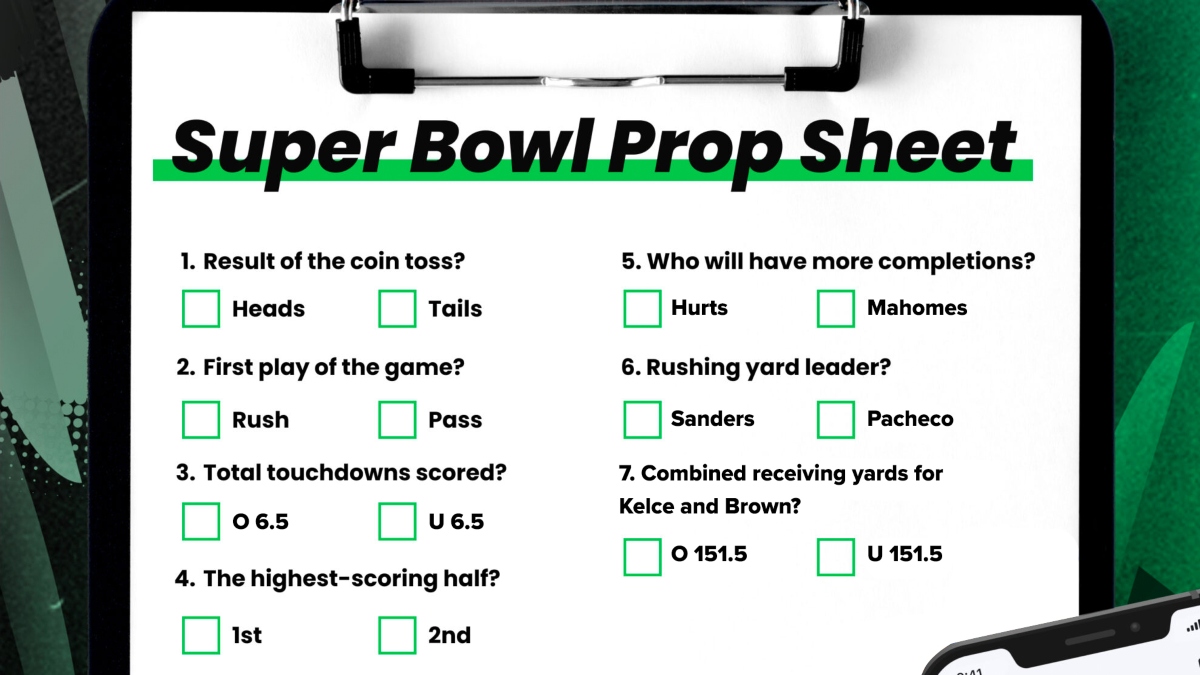 2023 Super Bowl Prop Sheet: Updated Results for Chiefs vs. Eagles article feature image