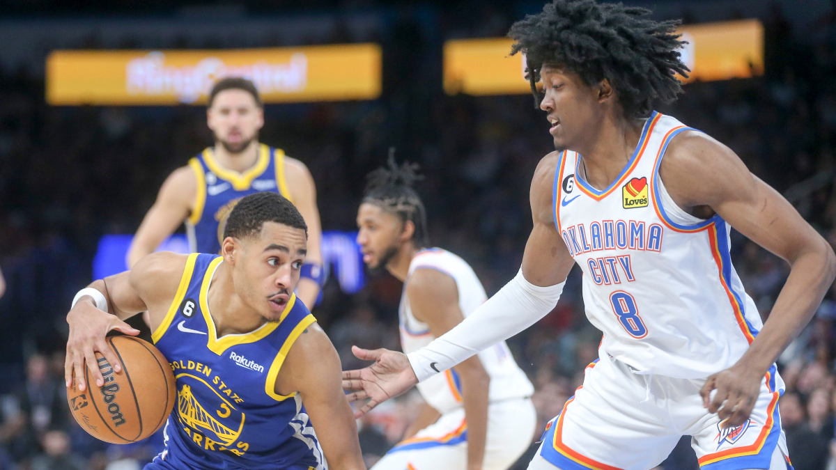NBA Prop Pick For Jordan Poole in Thunder vs. Warriors (February 6) article feature image