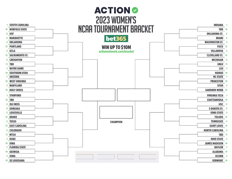 Ncaa Women's Printable Bracket 2024 Amata Virginia