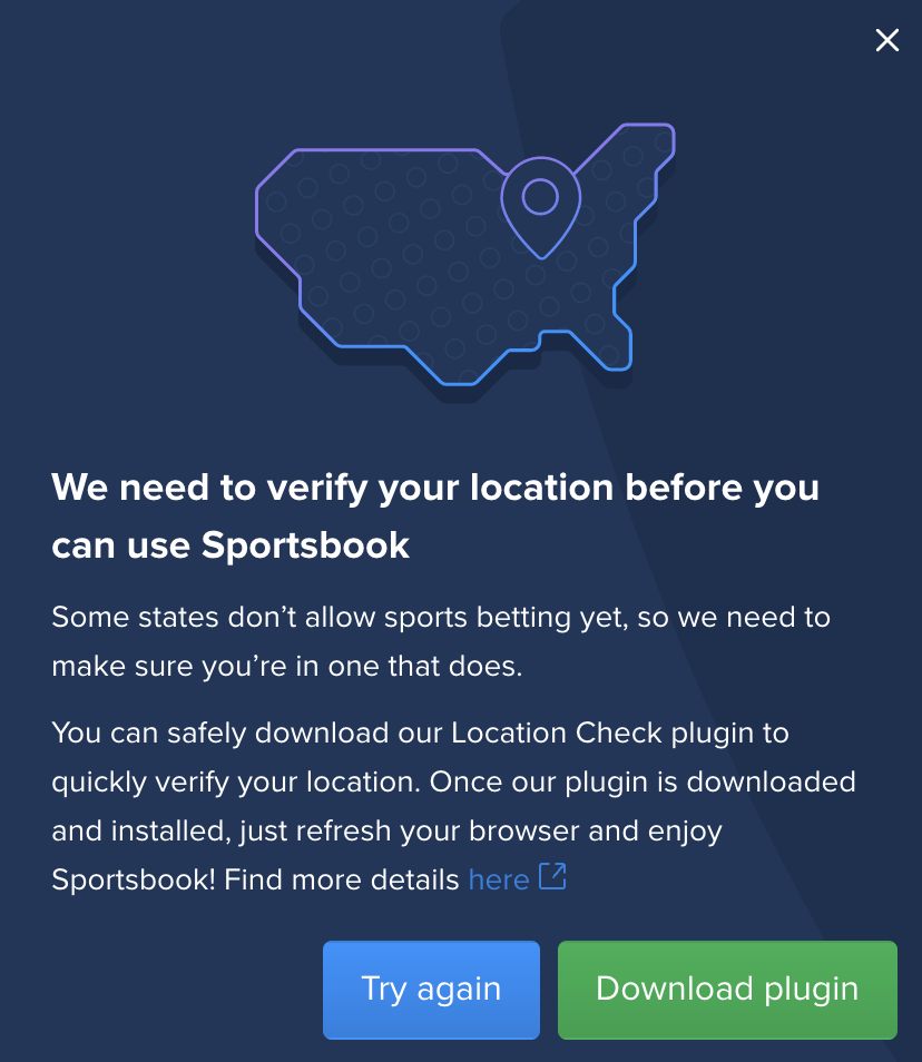 Why can t FanDuel verify my location?