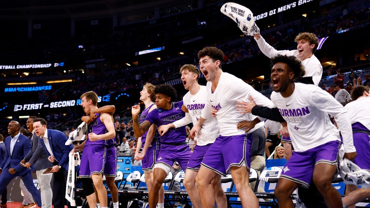 Furman Upsets Virginia in 2023 NCAA Tournament: What Were the Odds? article feature image