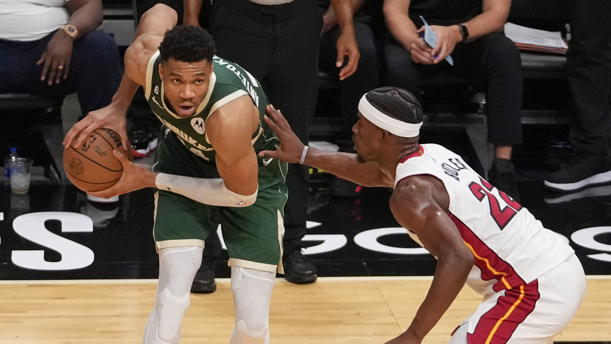 Jimmy Butler vs. Giannis Antetokounmpo Props | Bucks vs. Heat Game 5 Bets article feature image