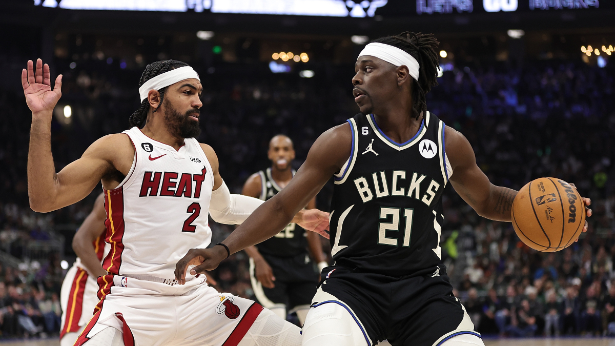 NBA Playoff PrizePicks: Plays for Gabe Vincent, Jrue Holiday in Heat vs Bucks Game 2 (April 19) article feature image