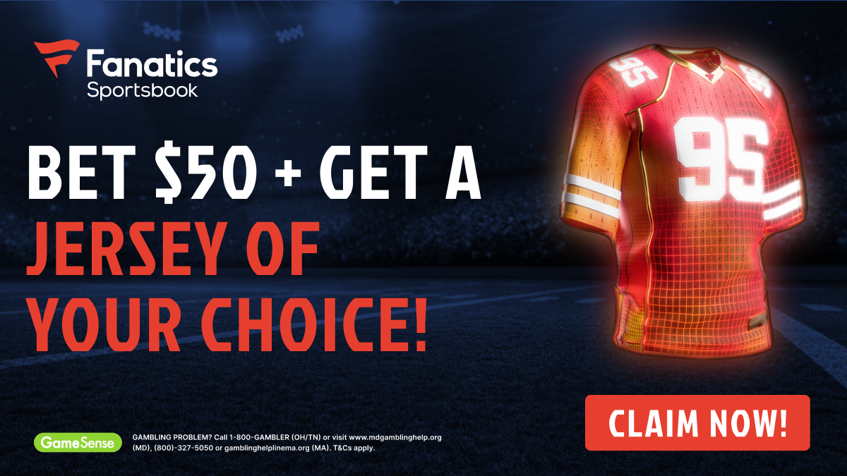 Bet $50, Get an Official Jersey at Fanatics Sportsbook!