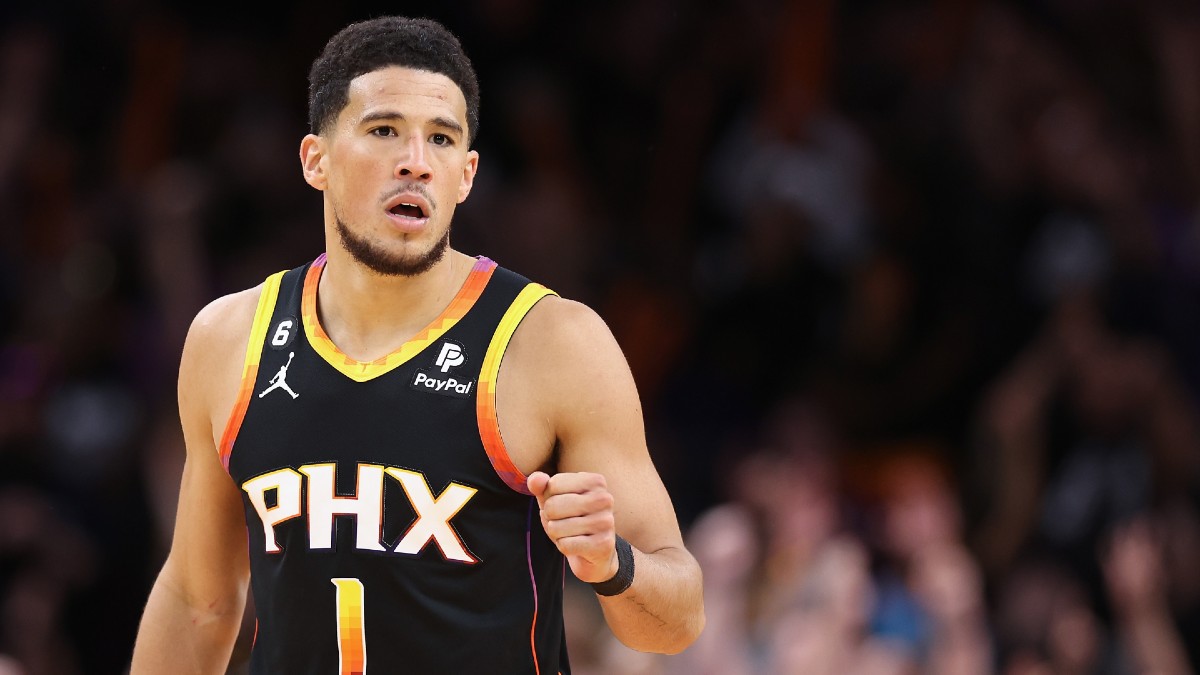 NBA First Basket Prop Pick: Bet Devin Booker in Nuggets vs Suns Game 6 article feature image