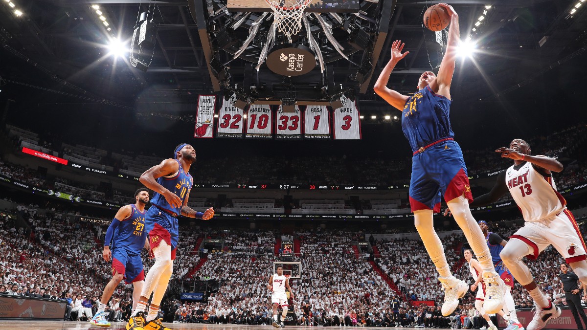 NBA Finals Same Game Parlay: Prop Bets Nikola Jokic in Nuggets vs Heat (June 9) article feature image