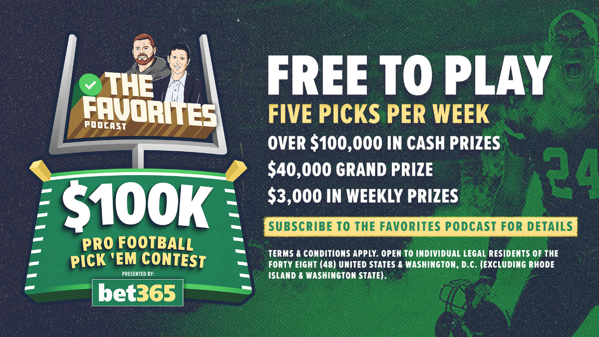 The Favorites Podcast Free $100K Pro Football Pick ’Em Contest article feature image