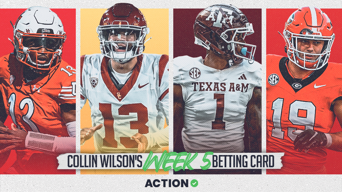 Week 5 College Football Odds, Picks: Collin Wilson’s Bets for Auburn vs Georgia, Arkansas vs Texas A&M article feature image