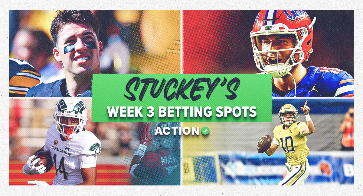 NCAAF Odds & Predictions: Stuckey’s Top Week 3 NCAAF Betting Picks for Florida vs Tennessee, Western Michigan vs Iowa, More article feature image