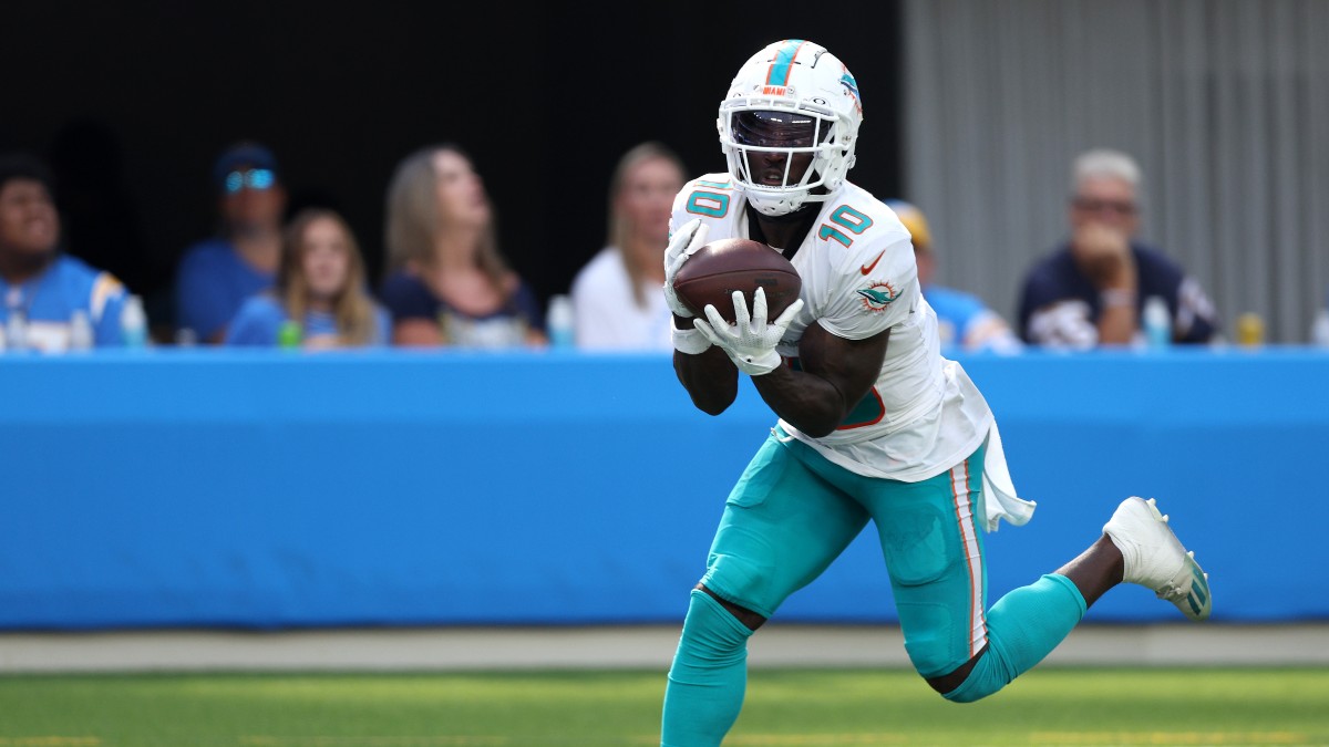 Dolphins vs. Patriots Most Popular SNF Prop Bets: Tyreek Hill, Jaylen Waddle, Mike Gesecki article feature image
