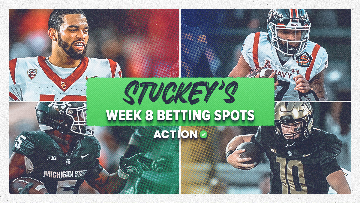 Week 8 College Football Odds, Picks: Stuckey’s 8 Betting Spots for Utah vs. USC, Michigan vs. Michigan State & More article feature image