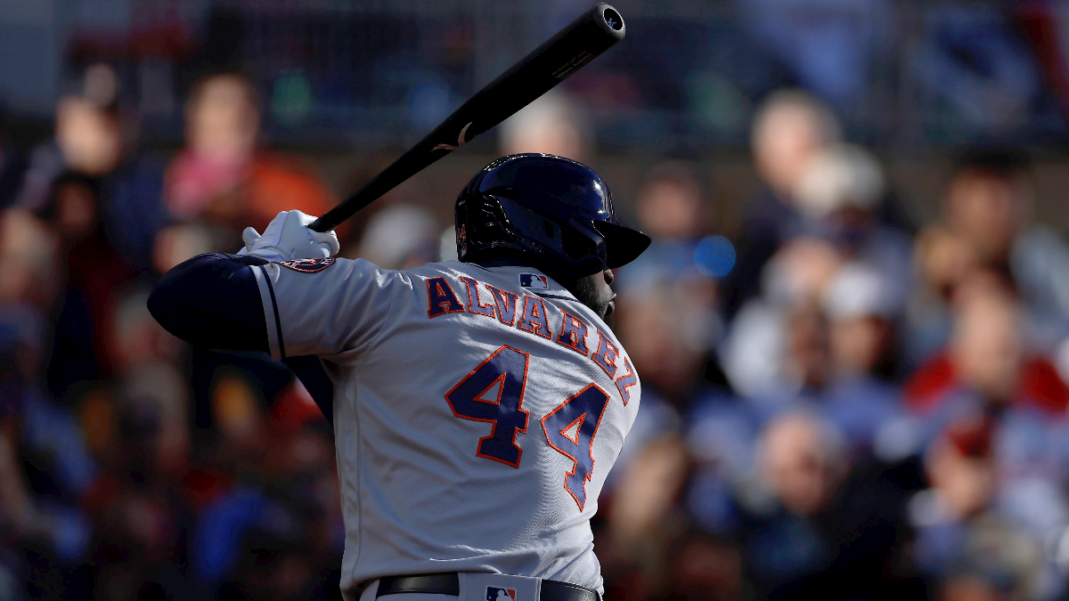 Astros vs Rangers Player Props | ALCS Game 3 Odds, Picks for Yordan Alvarez, Corey Seager (Wednesday, October 18) article feature image