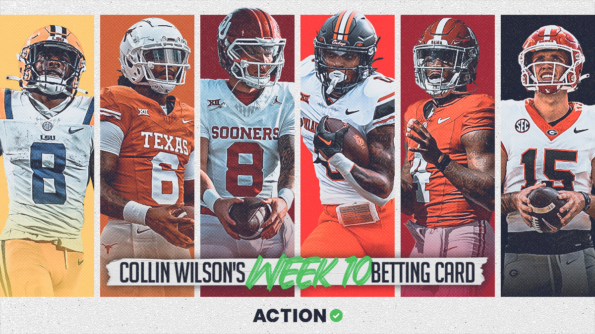 College Football Odds & Predictions: Collin Wilson’s Week 10 Bets for Kansas State vs Texas, Oklahoma vs Oklahoma State article feature image